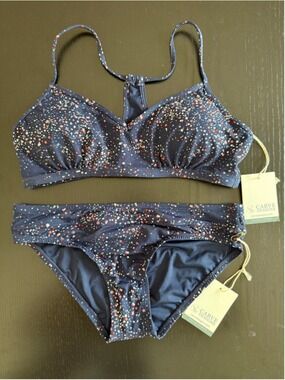 NWT Carve Designs Stinson Geneva Bikini Swim Top Size M and Bottom Size S Navy